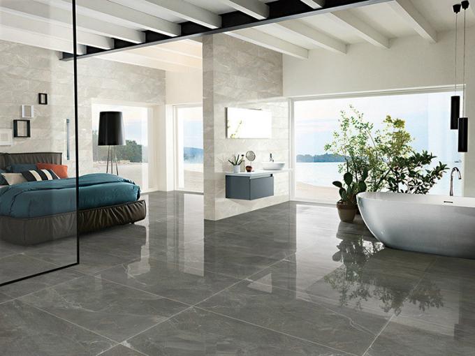 Grau glasierte Polierporzellan-Fliese 600*1200/Marmor-Blick-Bodenfliese